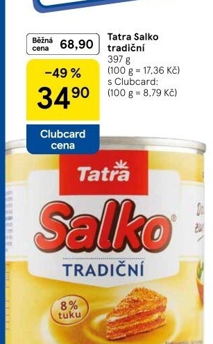 Mléko kondenzované Salko Tatra