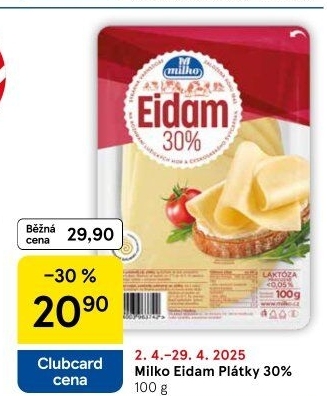 Sýr Eidam 30% Milko