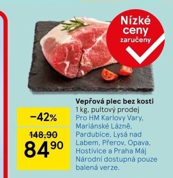 Vepřová plec bez kosti