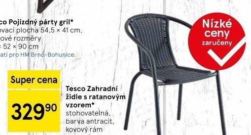 Zahradní židle Tesco