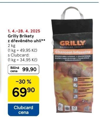 Brikety dřevěné Grilly