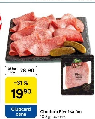 Salám pivní Beskydské uzeniny Chodura