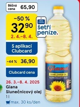 Slunečnicový olej Giana