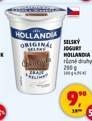 Ochucený jogurt selský Hollandia