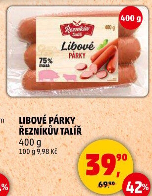Párky libové Řezníkův talíř