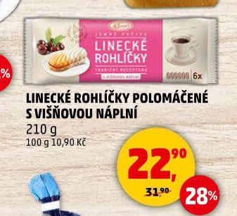 Rohlíčky linecké Klasa Pekárny a cukrárny Klatovy