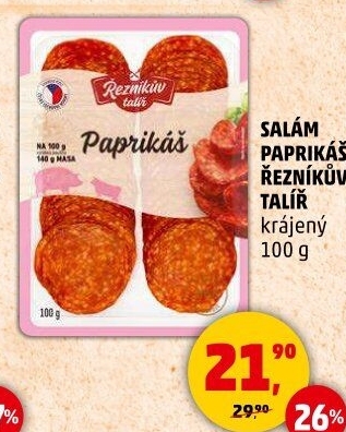 Salám Paprikáš Řezníkův talíř