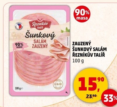 Salám šunkový zauzený Řezníkův talíř