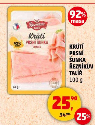 Šunka krůtí prsní Řezníkův talíř