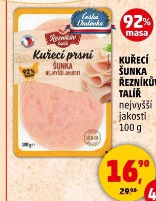 Šunka kuřecí nejvyšší jakosti Řezníkův talíř