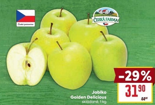 Jablka Golden Delicious Česká Farma