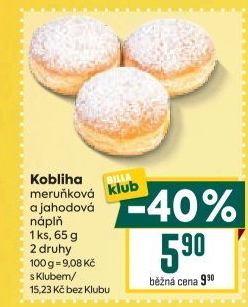 Kobliha s ovocnou náplní
