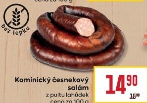 Salám kominický česnekový točený