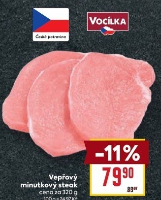 Steak vepřový minutkový Vocílka