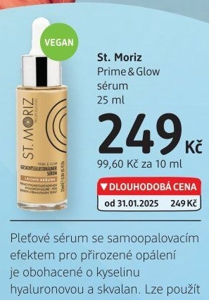 Pleťové samoopalovací sérum Prime &amp