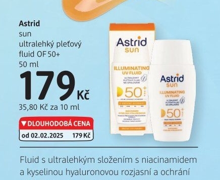 Pleťový fluid na opalování 50+ Astrid Sun
