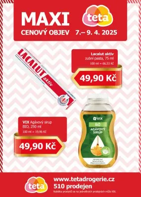akční leták Teta drogerie 7.4.2025-9.4.2025