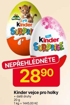 Čokoládové vajíčko s překvapením Kinder Surprise