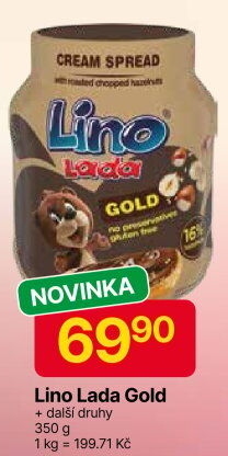Lískooříšková pomazánka Lino Lada Gold Podravka