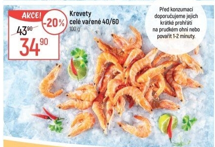 Krevety vařené