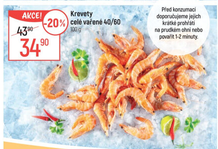 Krevety vařené