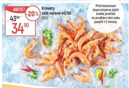 Krevety vařené