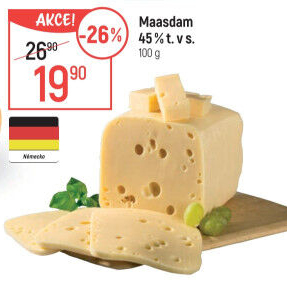 Sýr Maasdamer 45%