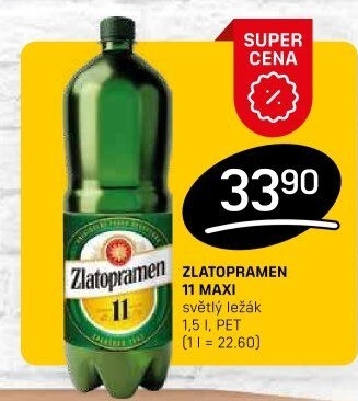 Pivo světlý ležák 11° Zlatopramen