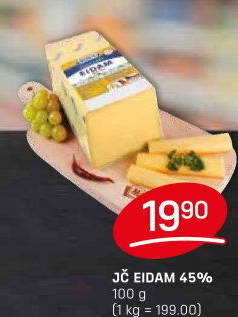 Sýr Eidam Jihočeský 45% Madeta