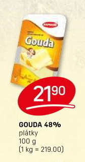 Sýr Gouda 48% Kapucín