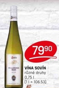 Vína Vinný sklep Sovín