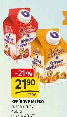 Kefírové mléko ochucené Mlékárna Valašské Meziříčí