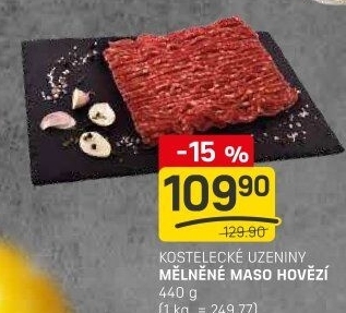 Mleté maso hovězí Kostelecké uzeniny