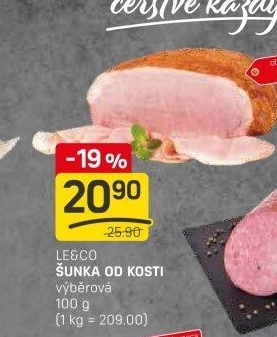 Šunka od kosti výběrová LE&amp
