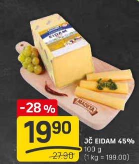 Sýr Eidam Jihočeský 45% Madeta