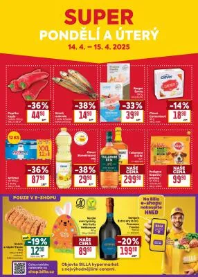akční leták BILLA 9.4.2025-15.4.2025