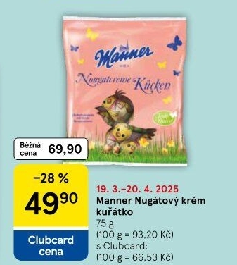 Čokoládová kuřátka s náplní Manner