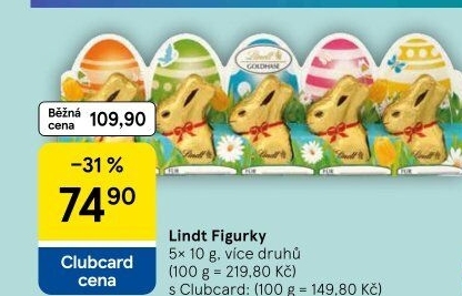 Čokoládové figurky velikonoční Lindt