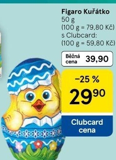 Čokoládové kuřátko Figaro