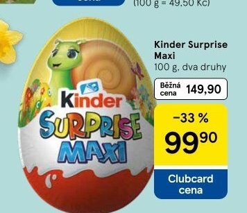 Čokoládové vajíčko s překvapením Maxi Kinder Surprise