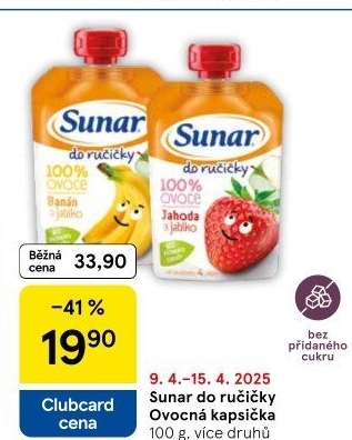 Kapsička do ručičky Ovocný příkrm Sunar