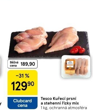Kuřecí řízky mix Tesco