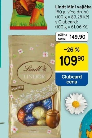 Minivajíčka Lindor Lindt