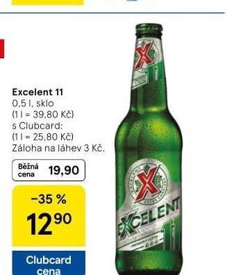 Pivo světlý ležák 11° Excelent