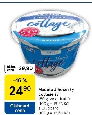 Sýr Cottage Jihočeský Madeta