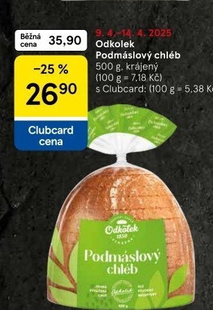 Chléb podmáslový Odkolek