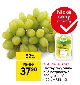 Hrozny bílé bezsemenné The Grower'