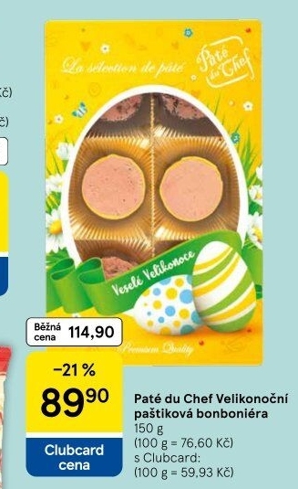 Paštika bonboniéra velikonoční Pâté du Chef