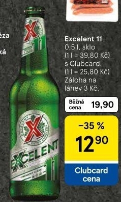 Pivo světlý ležák 11° Excelent