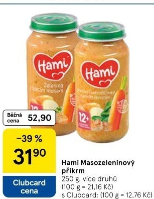 Příkrm masozeleninový Hami